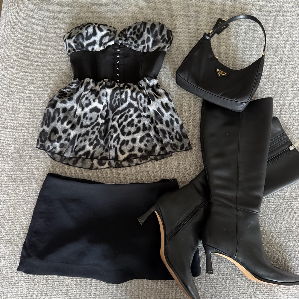 Leopard tube top 2000s Y2K style